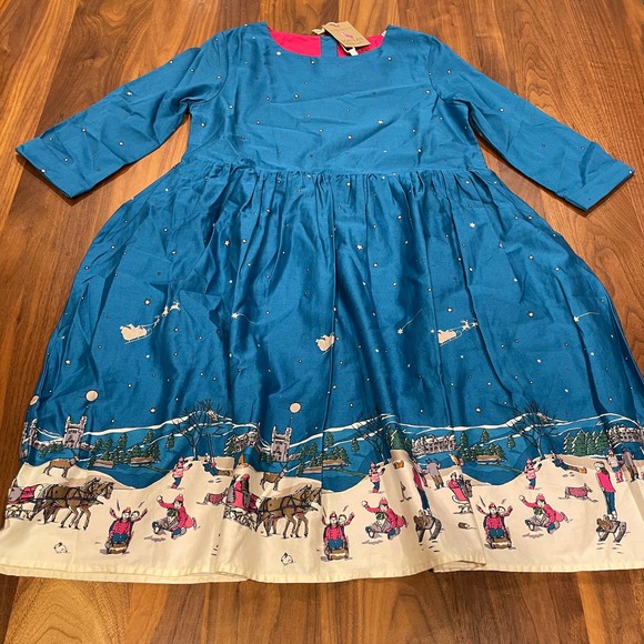 NWT Size 12 Joules Winter Wonderland Dress